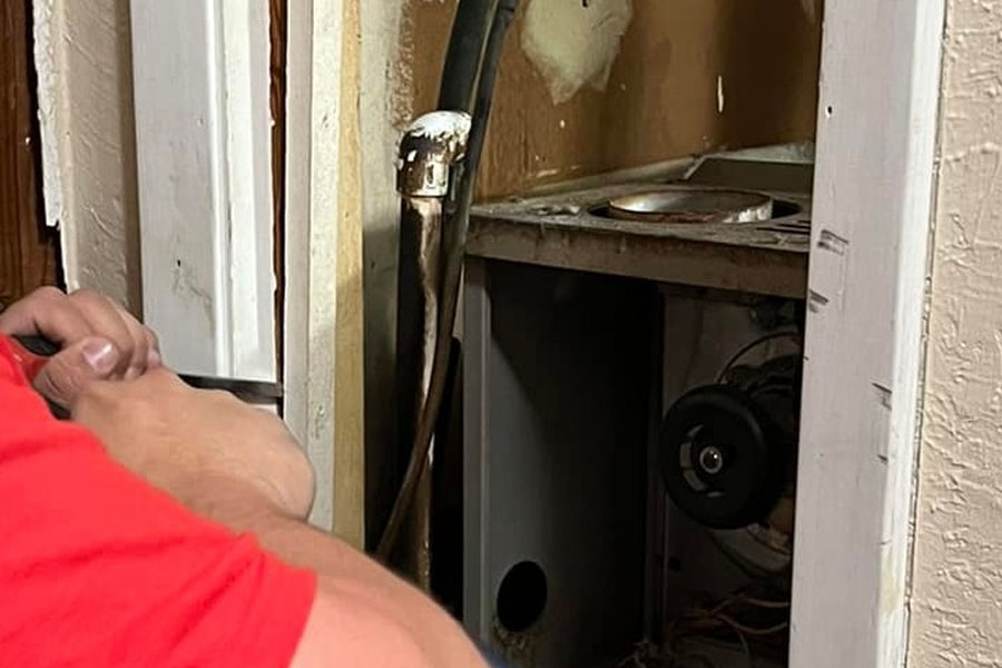 Heating services in progress